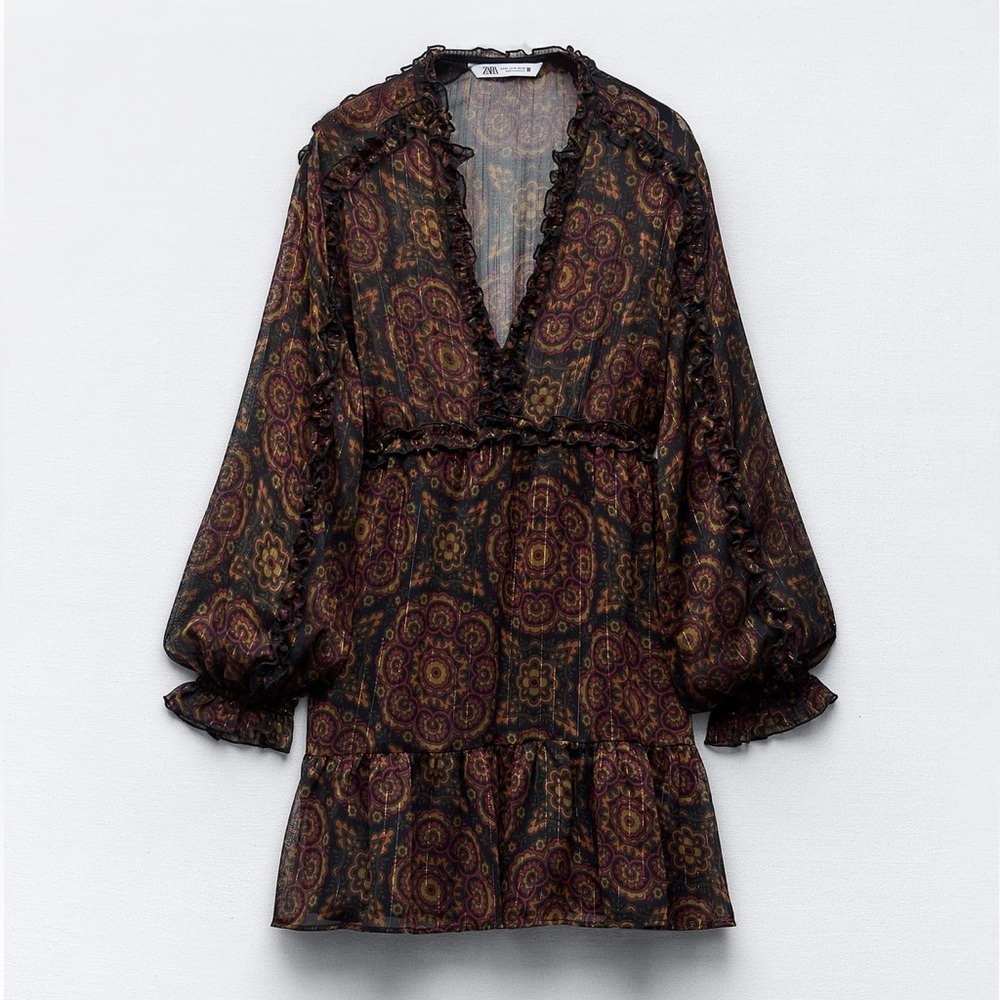 NWT Zara floral boho printed dress